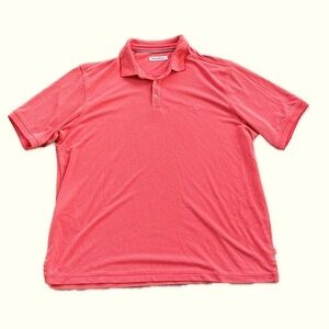 Tommy bahama Polo Modal Polyester Men's XXL Coral 3 Button